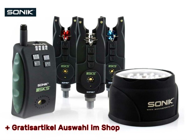Sonic SKS 3+1 elektonisches Funk Bissanzeiger Set inclusive Funk Zeltlampe